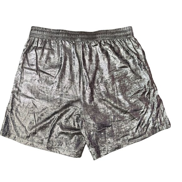 Future Collective Alani Noelle Silver Metallic Shorts XXL Athletic Wear - Picture 6 of 6